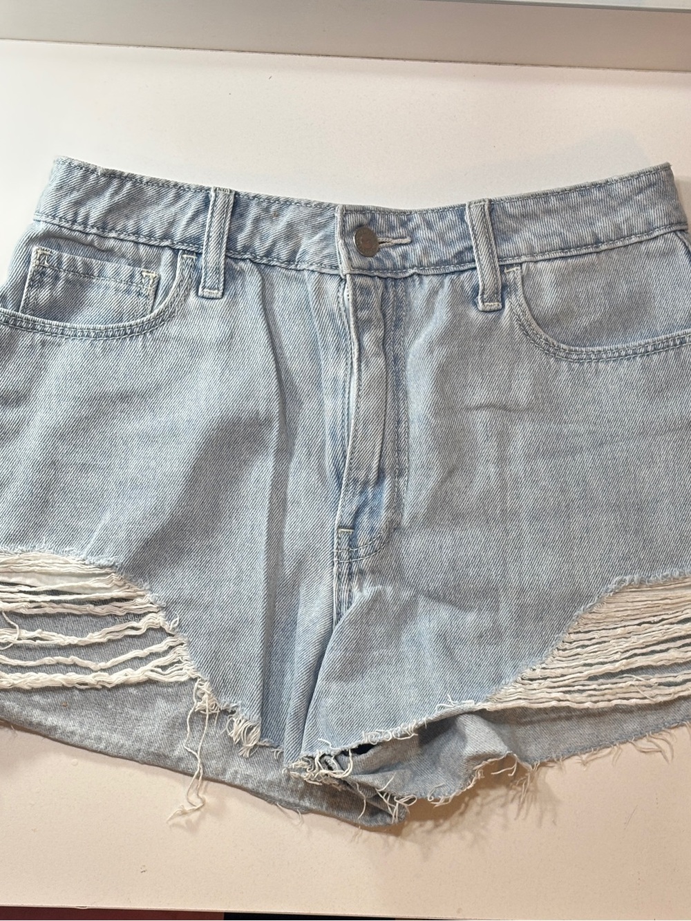Hollister Light Blue Denim Shorts